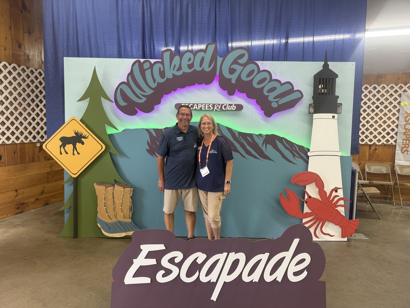 Chris and Tracey Ratcliff at the Escapade photo wall